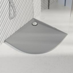 Schedline Libra Cement Stone brodzik półokrągły 80x80 cm cement 3SP.L1O-8080/CT/ST