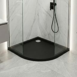 Schedline Sharper Black Mat brodzik półokrągły 90x90 cm czarny 3S.S1O-9090/C/MG
