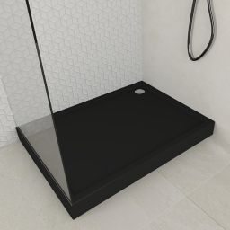 Schedline Favory Plus Black Mat brodzik prostokątny z syfonem 120x90 cm czarny 3ST.F1P-90120/C/MG
