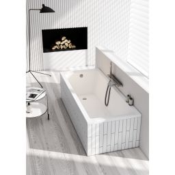 Schedline Milos Set wanna prostokątna 140x70 cm biały 3WSP.MS1P-14070
