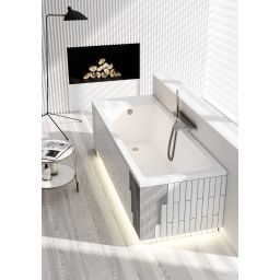 Schedline Milos Set wanna z nośnikiem 160x70 cm biały 3WSP.MS1P-16070