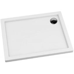 Schedpol Corrina brodzik 80x70 cm prostokątny Stonicryl biały 3.0253