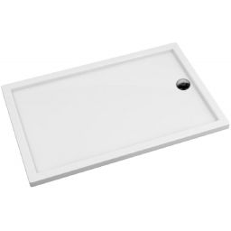 Schedpol Corrina brodzik 160x90 cm prostokątny Stonicryl biały 3.0255