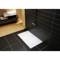 Schedpol Omega brodzik 120x80 cm prostokątny Stonicryl biały gładki 3.0453