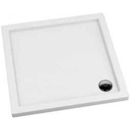 Schedpol Corrina brodzik 80x80 cm kwadratowy Stonicryl biały 3.060