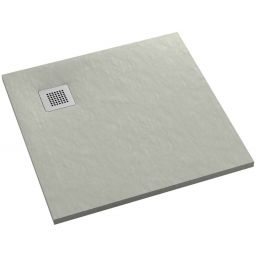 Schedpol Kalait Cement Stone brodzik 80x80 cm kwadratowy Stonicryl cement 3.3100/CT/ST-M2