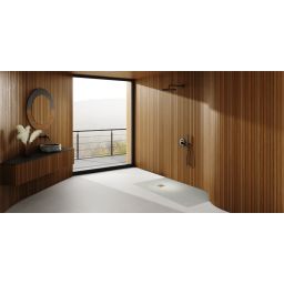 Schedpol Kalait Cement Stone brodzik 90x80 cm prostokątny Stonicryl cement 3.3155/CT/ST-M2