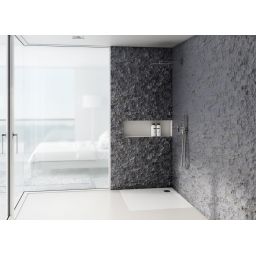 Schedpol Etrusco brodzik 90x90 cm kwadratowy kompozyt Stonicryl biały 3.461