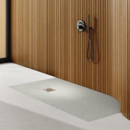 Schedpol Kalait Cement Stone brodzik 80x80 cm kwadratowy Stonicryl cement 3.3100/CT/ST-M2