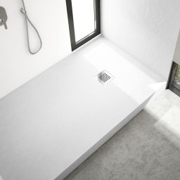 Schedpol New Horizons White Stone brodzik 180x90 cm prostokątny biały 3.3323/BST-M2