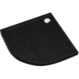 Schedpol Caspar New Black Stone brodzik 90x90 cm półokrągły czarny 3.2334/C/ST