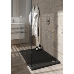 Schedpol Caspar New Black Stone brodzik 120x90 cm prostokątny czarny 3.2347/C/ST