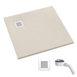 Schedpol Kalait Cashmere Stone brodzik kwadratowy 80x80 cm beżowy 33100PKSTM2