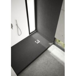 Schedpol New Horizons Black Stone brodzik 120x100 cm prostokątny czarny 3.3325/C/ST-M2