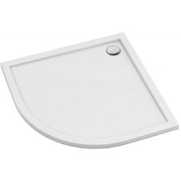 Schedpol Corrina New brodzik 80x80 cm półokrągły Stonicryl biały 3.4333