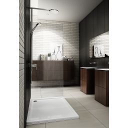 Schedpol Corrina New brodzik 100x80 cm prostokątny Stonicryl biały 3.4336