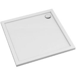 Schedpol Corrina New brodzik 75x75 cm kwadratowy Stonicryl biały 3.4386