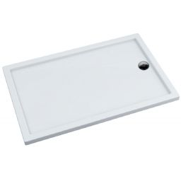 Schedpol Corrina New brodzik 100x90 cm prostokątny kompozyt Stonicryl biały 3.4945