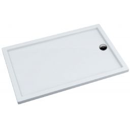 Schedpol Corrina New brodzik 90x70 cm prostokątny kompozyt Stonicryl biały 3.4963