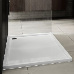 Schedpol Corrina New brodzik 90x70 cm prostokątny Stonicryl biały 3.4363