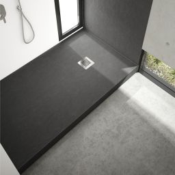 Schedpol New Horizons Black Stone brodzik 140x90 cm prostokątny czarny 3.3319/C/ST-M2