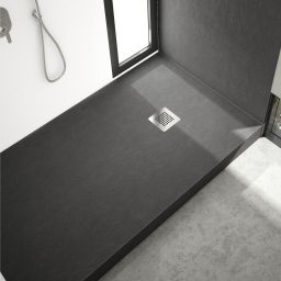 Schedpol New Horizons Black Stone brodzik 130x100 cm prostokątny czarny 3.3326/C/ST-M2