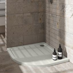 Schedpol Caspar New Cement Stone brodzik 80x80 cm półokrągły cement 3.2333/CT/ST