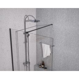 Sea-Horse Creative ścianka prysznicowa walk-in 100 cm czarny mat/szkło przezroczyste BK258T10K