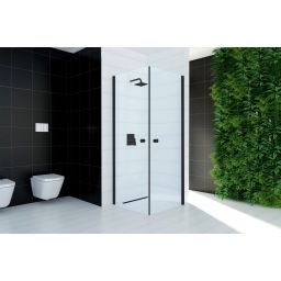 Sea-Horse Fresh Line kabina prysznicowa 90x90 cm kwadratowa czarny mat/szkło przezroczyste BKP122TK