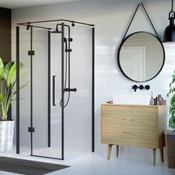 Sea-Horse Creative kabina prysznicowa 120x90 cm prostokątna czarny mat/szkło przezroczyste BKP248T09/12XKL