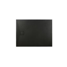 Sea-Horse neoSTONE brodzik 100x80 cm prostokątny z maskownicą czarny SMC09K