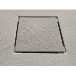 Sea-Horse neoSTONE brodzik 100x80 cm prostokątny z maskownicą szary SMC09S