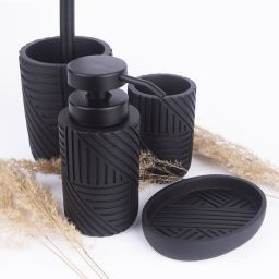 Sepio Nairobi Black dozownik do mydła 200 ml stojący czarny mat 10DOZNAIROBLA