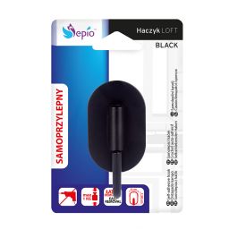 Sepio Loft Black wieszak na ręcznik czarny 10HACLOFBLACK