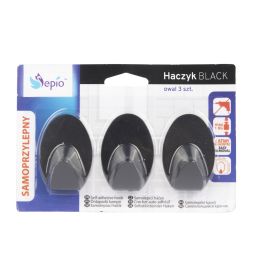 Sepio wieszak na ręcznik 3 szt zestaw czarny 10HACOWA3BLAC