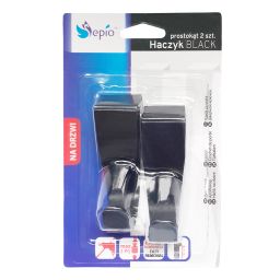 Sepio haczyk na ręcznik 2 szt zestaw czarny 10HACPRO2BLAC