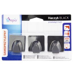Sepio wieszak na ręcznik 3 szt zestaw czarny 10HACPRO3BLAC