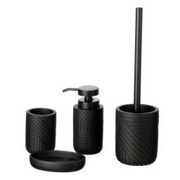 Sepio Nairobi Black kubek na szczoteczki stojący czarny mat 10KUBNAIROBLA