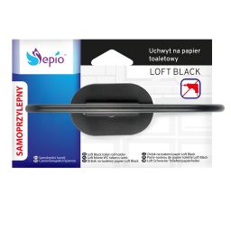 Sepio Loft Black uchwyt na papier toaletowy czarny 10UCHTOALOFBL