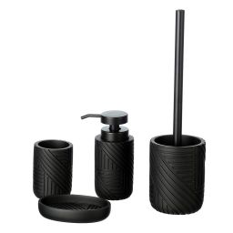 Sepio Nairobi Black kubek na szczoteczki stojący czarny mat 10KUBNAIROBLA