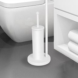 Sepio stojak na papier toaletowy ze szczotką WC biały mat 10STOLAZ104WH
