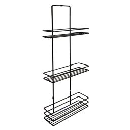 Sepio półka łazienkowa 23 cm potrójna czarna 10POLLAZ3PBLA