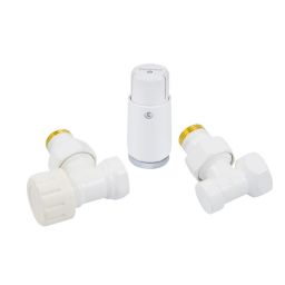 Schlosser Standard zestaw termostatyczny kątowy biały 602200056