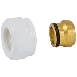 Schlosser Exclusive złączka zaciskowa do rury z miedzi GW M22x1.5 biała 602500003