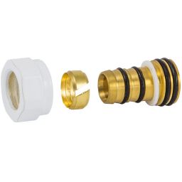 Schlosser Exclusive złączka zaciskowa do rury PEX GW M22x1,5 biała 602600005