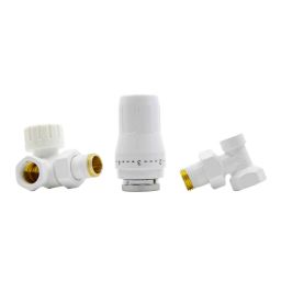 HeatBase Standard zestaw termostatyczny 1/2GZx1/2GW osiowo lewy biały HB01TOLR9016