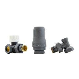 HeatBase Standard zestaw termostatyczny 1/2GZx1/2GW osiowo lewy grafit HB01TOLS0016