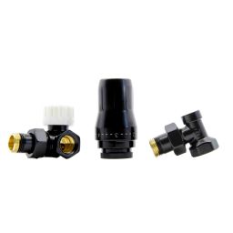 HeatBase Standard zestaw termostatyczny 1/2GZx1/2GW osiowo prawy czarny mat HB01TOPR90051