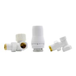 HeatBase Standard zestaw termostatyczny 1/2GZx1/2GW osiowo prawy biały HB01TOPR9016