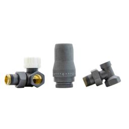 HeatBase Standard zestaw termostatyczny 1/2GZx1/2GW osiowo prawy grafit HB01TOPS0016